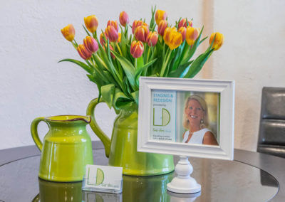 Lime Pitcher with Tulips