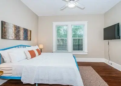Bedroom at The Blue House