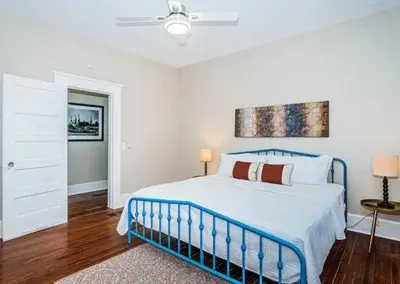 Bedroom at The Blue House