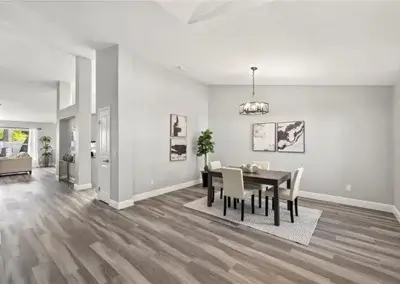 Lime Door Decor Staging for Windbrush Drive Dining Room